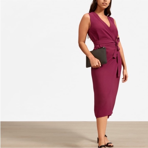 Everlane  - The Japanese GoWeave
Sleeveless Wrap Dress size 6 in Berry - Picture 11 of 11